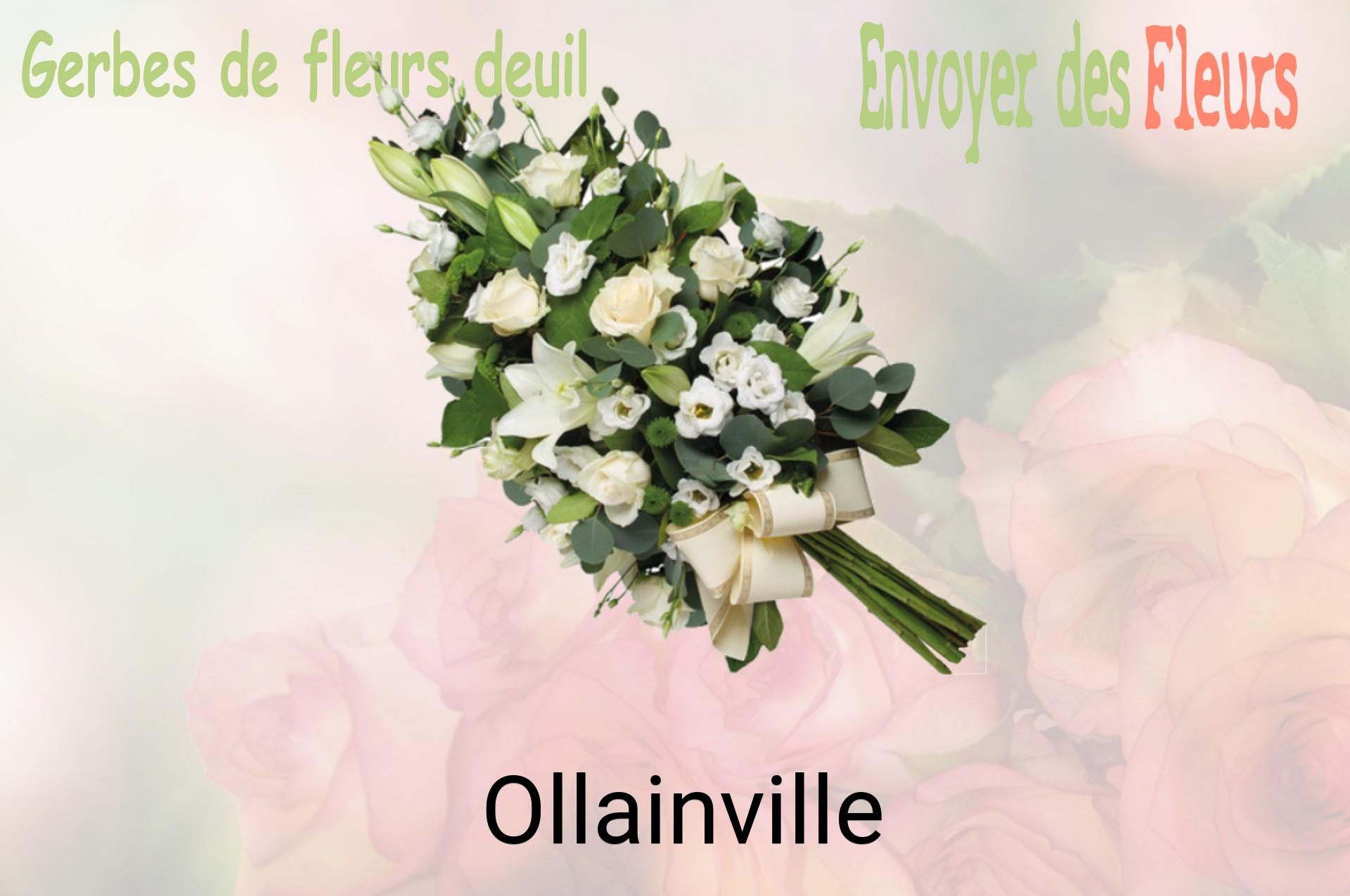 Gerbe de fleurs de deuil livrée à Ollainville